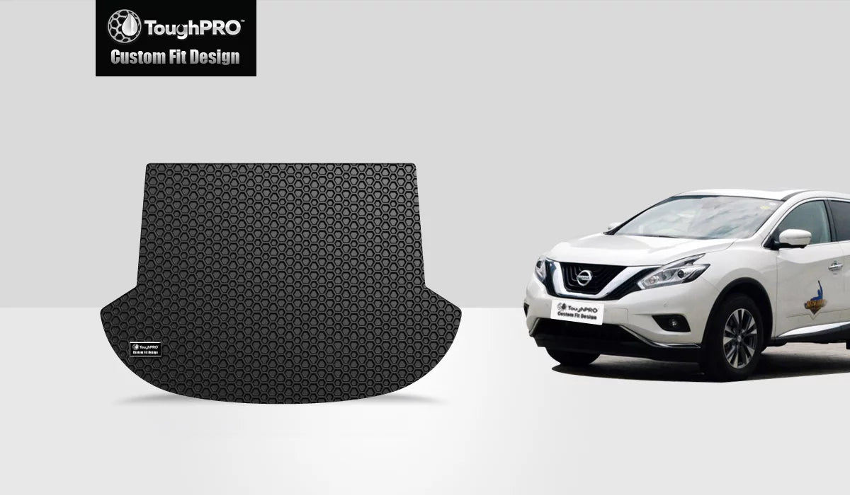 ToughPRO - Cargo Mat Compatible with  Murano - All Weather Heavy Duty (Made in ) - Black Rubber - 2016