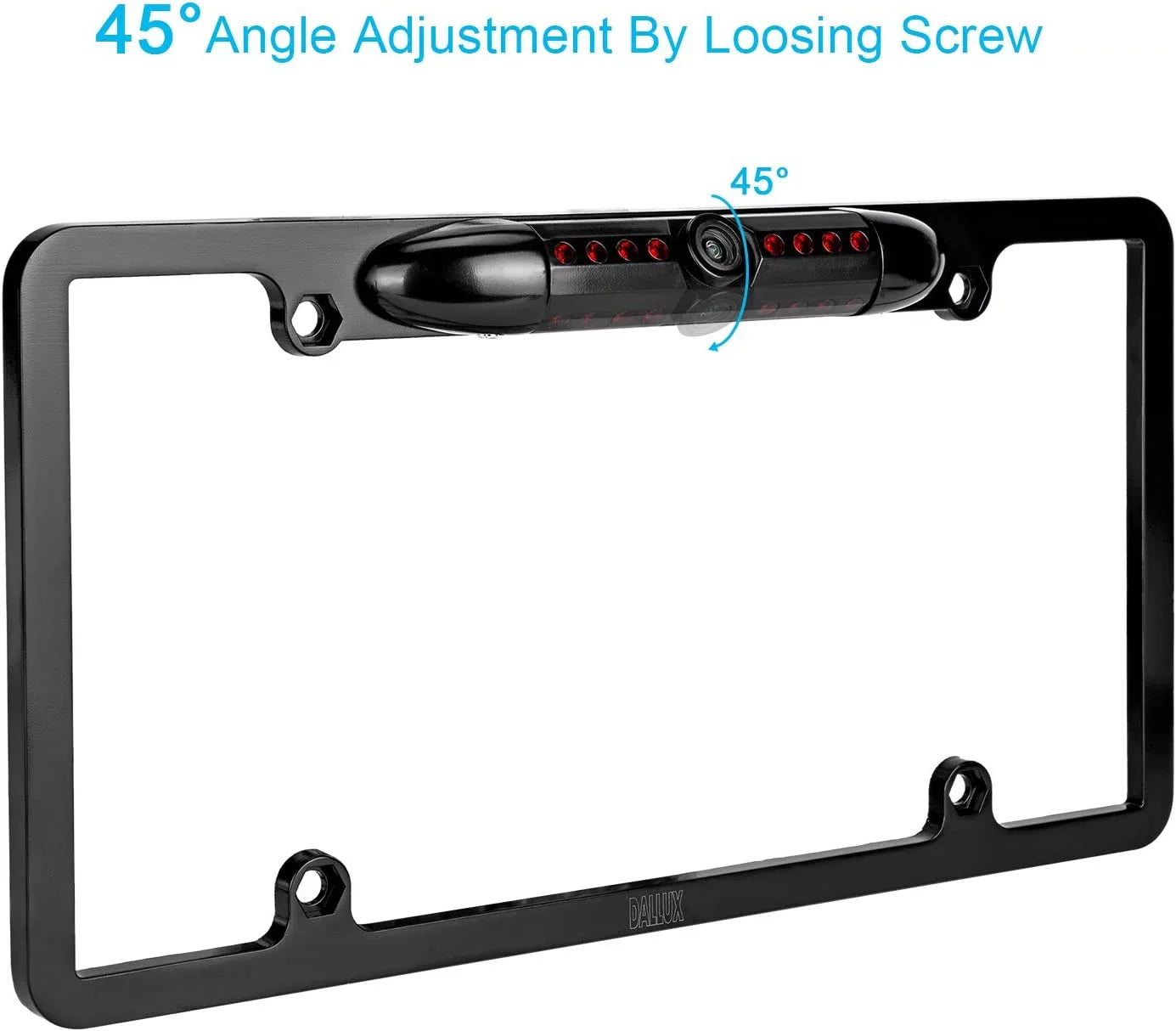 Backup Camera Rearview License Plate Frame for  - Black