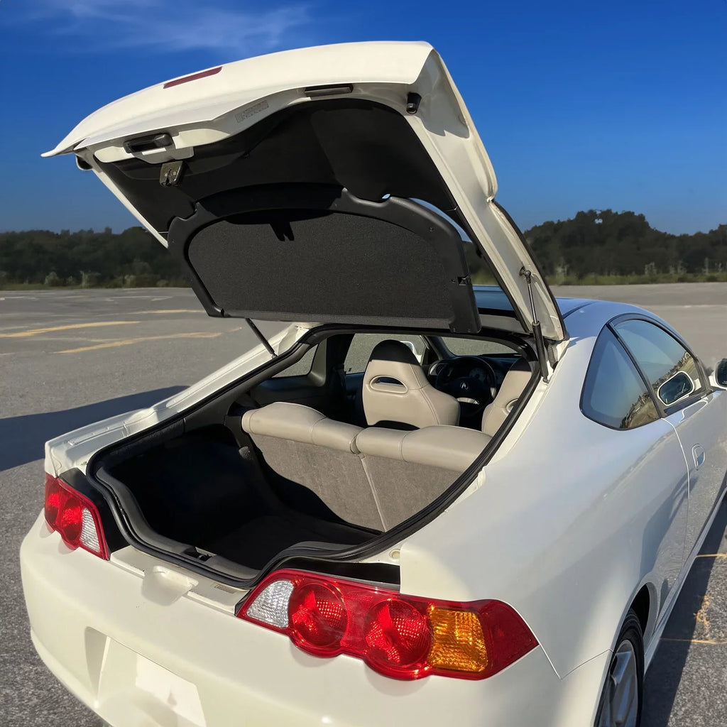 Ikon Motorsports Compatible with 02-06 Acura   Style Black Trunk Privacy Luggage Cargo Cover
