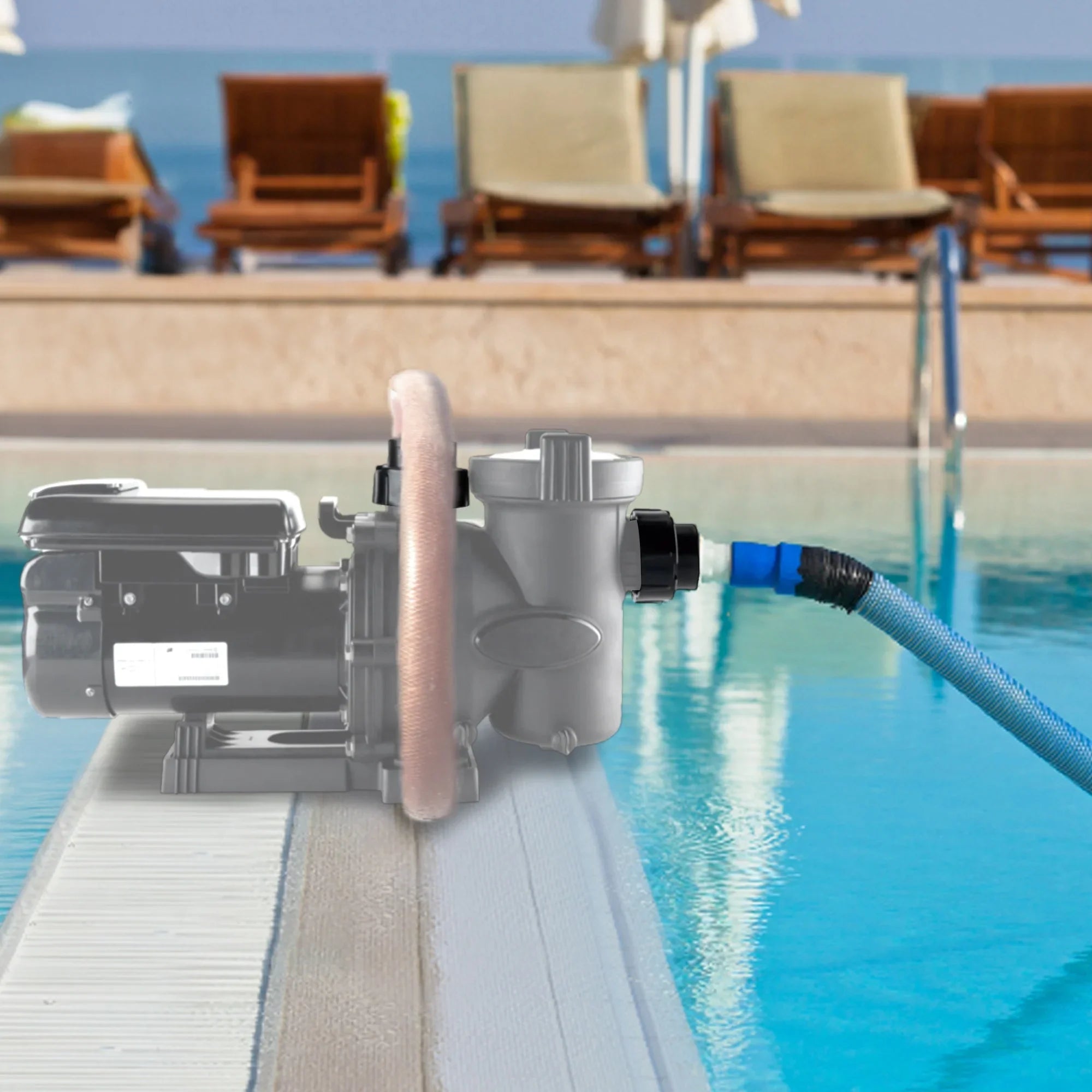 Zodiac Tail Piece w/-Ring & Coupling Nut for Jandy Pool/Spa Heaters