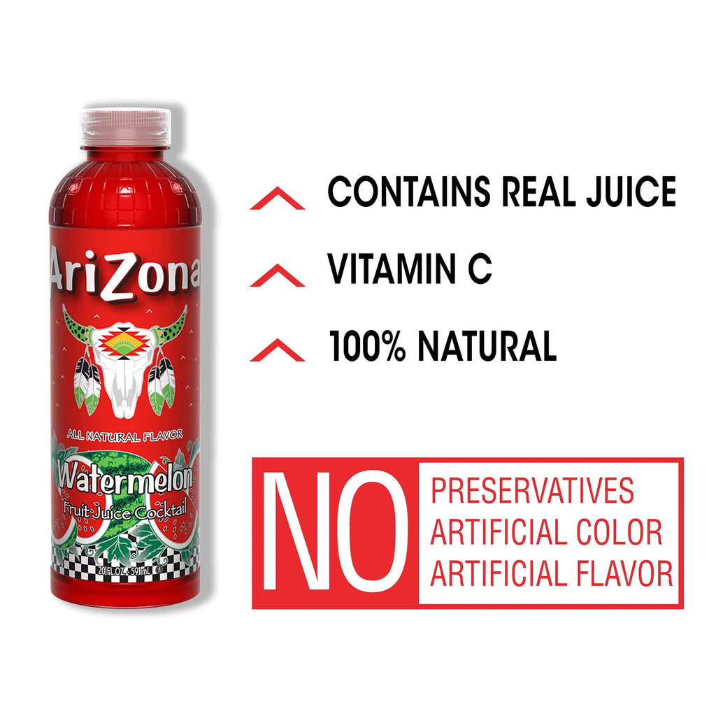 Arizona Watermelon Juice Drink, 20 Fl Oz (Pack Of 24)