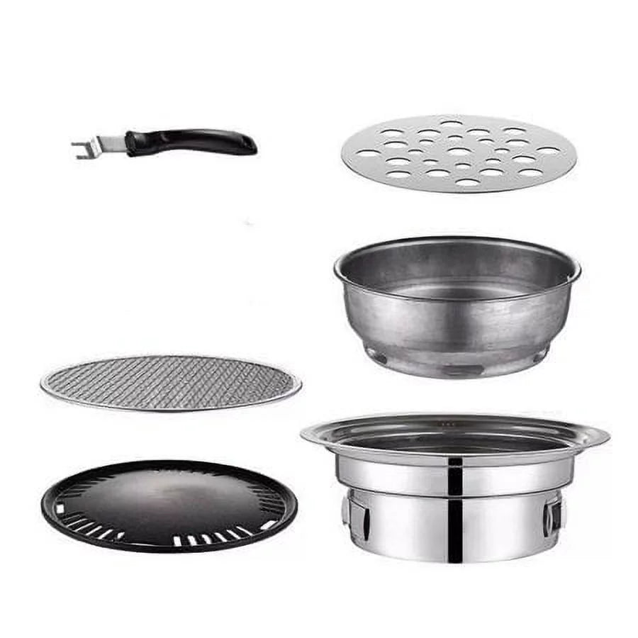 Japanese Korean Stainless Hibachi  Picnic Table Grill Barbecue Stove Cooker