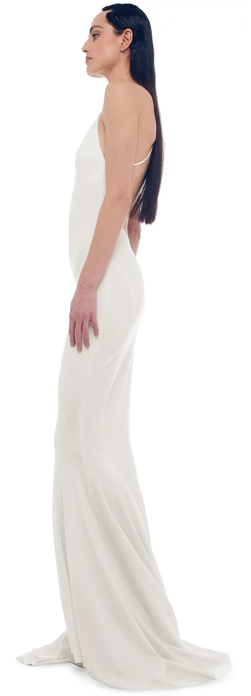 Norma Kamali   Women's Low Back Mermaid Gown,  Medium/38