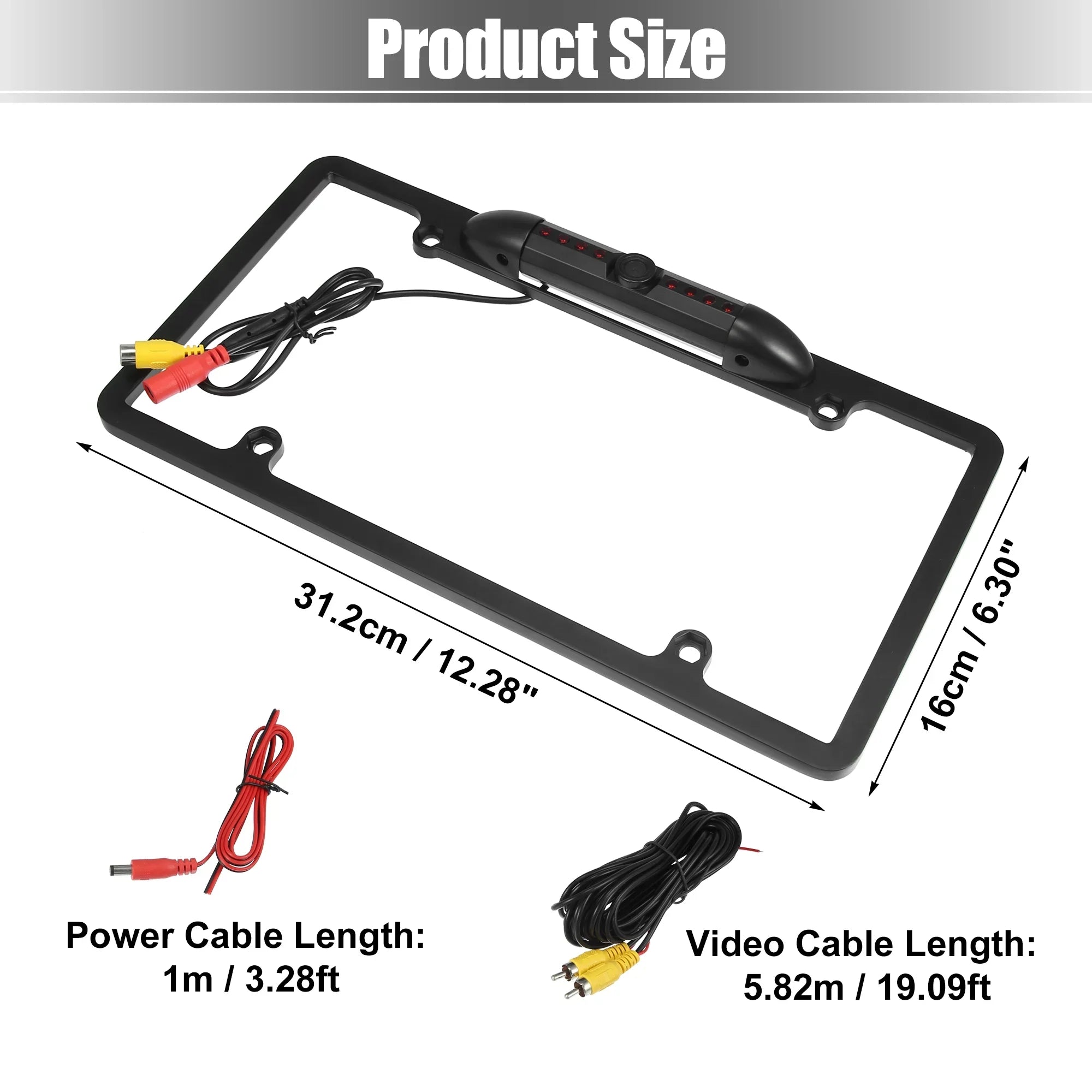 Backup Camera for Trucks License Plate Backup Camera for Car Waterproof Infrared Wide View Angle Rear View Camera