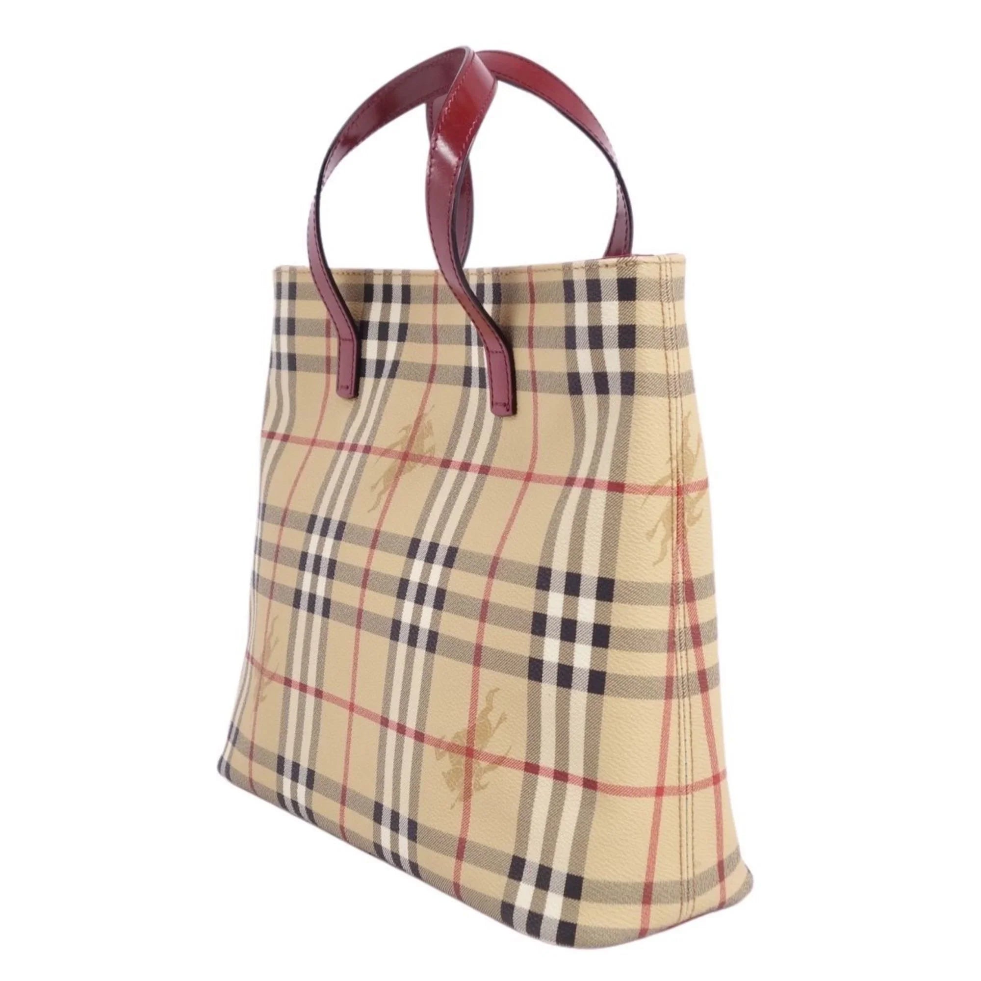 Pre-Owned Burberry London   Handbag Tote Bag Check Pattern Ladies Brown (Good)
