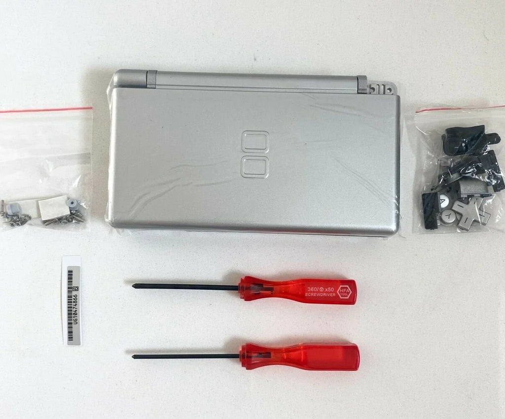 Replacement Housing for Nintendo  Lite Glass Lens Shell Silver