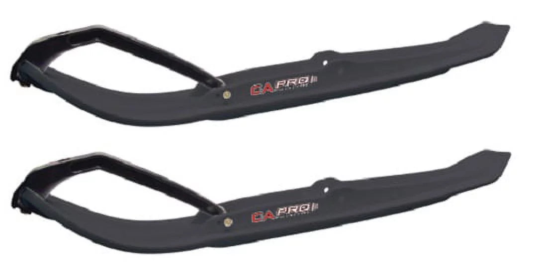 Pair of Black & Pro  8" Snowmobile Mountain/Trail Skis /Black & Loops