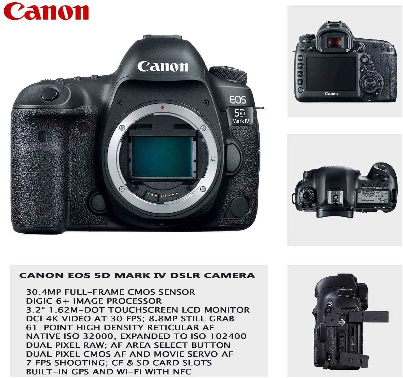 Canon  5d Mark   Camera Premium Video Creator Kit w/Canon 24-105mm f/4L is   Lens + Sony Monitor Series Headphones + Video  Light + 32gb Memory + Monopod + High End Accessory Bundle