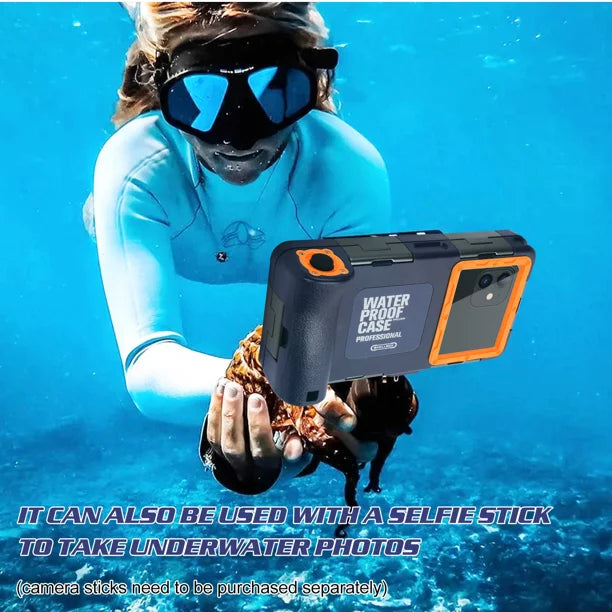 UrbanX Professional [15m/50ft] Swimming Diving Surfing Snorkeling Photo Video Waterproof Protective Case Underwater Housing for Panasonic  And all Phones Up to 6.9 Inch  with Lanyard