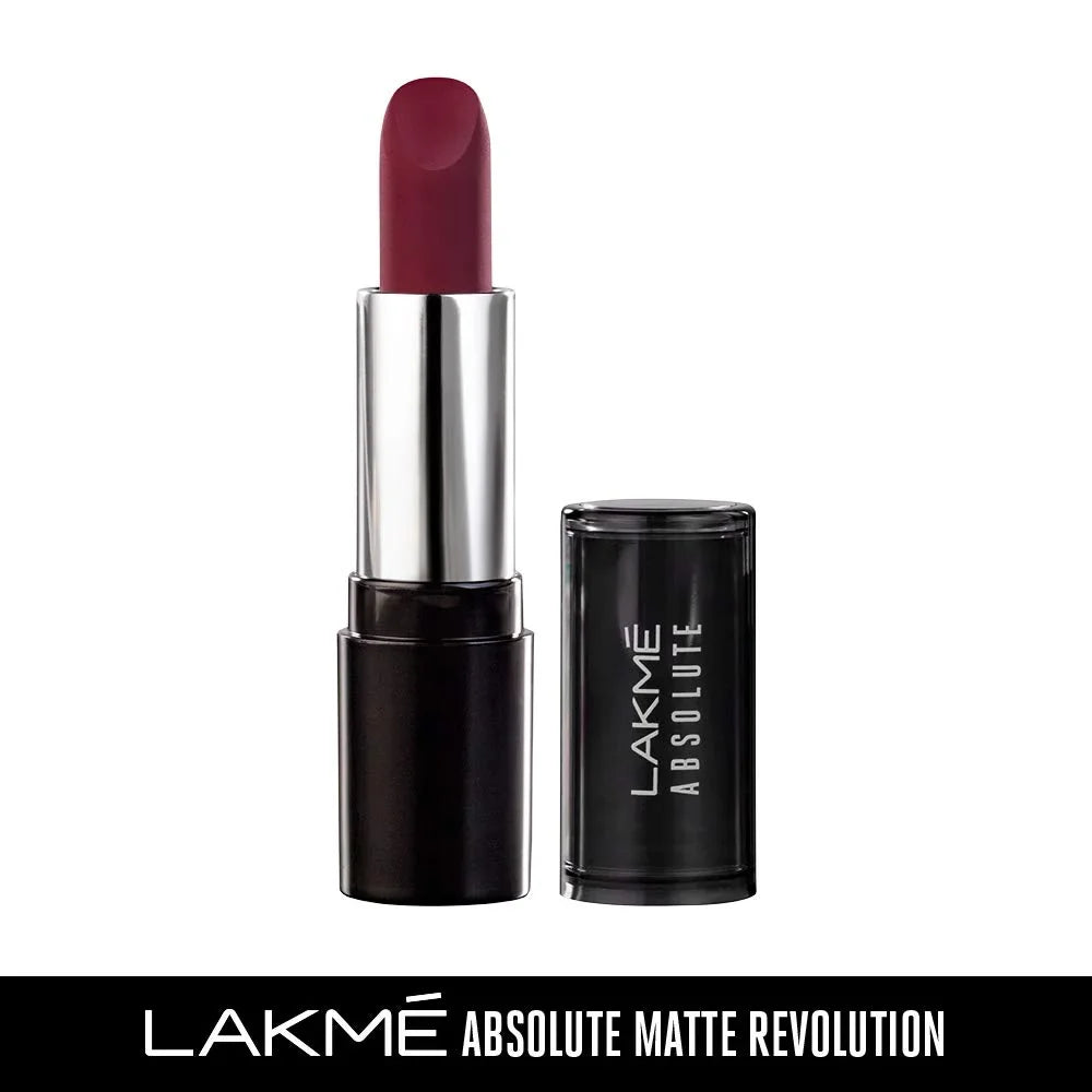 Lakme Absolute Matte Revolution Lip Color, 502 Burgundy Blast, 3.5 g