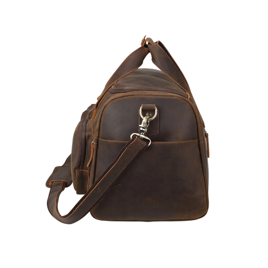 Full Grain Leather Duffle Bag, Travel Bag, Shoulder Bag