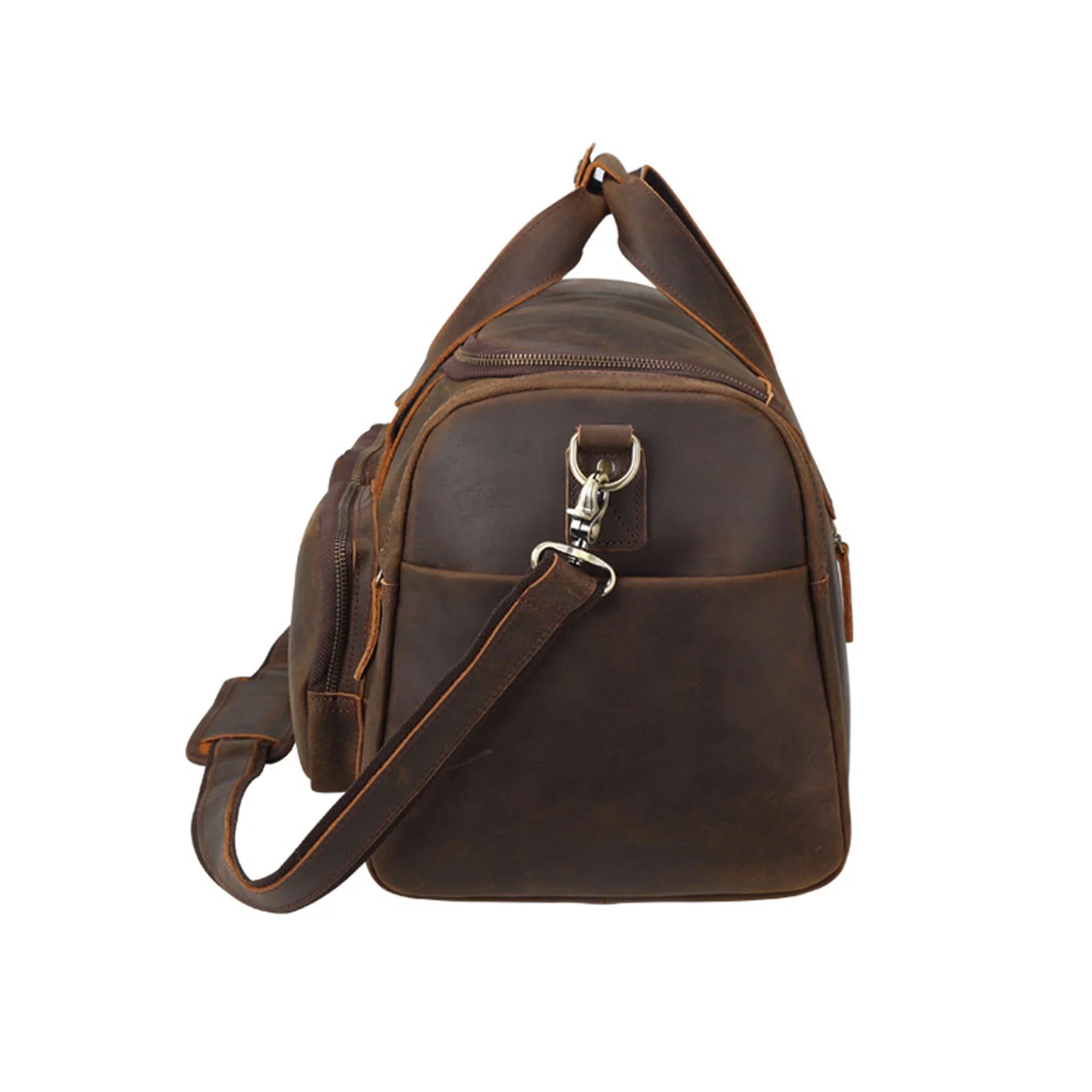 Full Grain Leather Duffle Bag, Travel Bag, Shoulder Bag