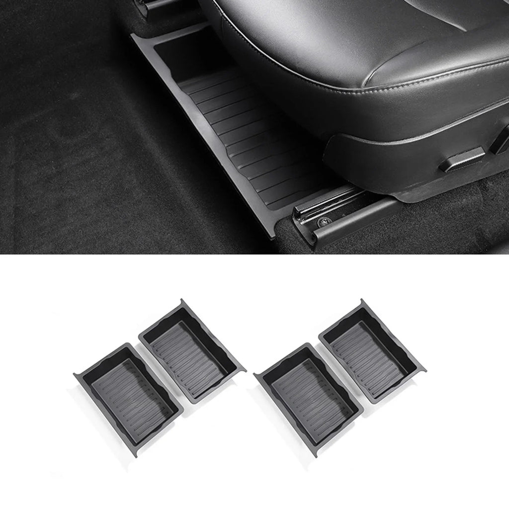 under Seat Storage Box Hidden Tray Durable Underseat Organizer Tray for Model