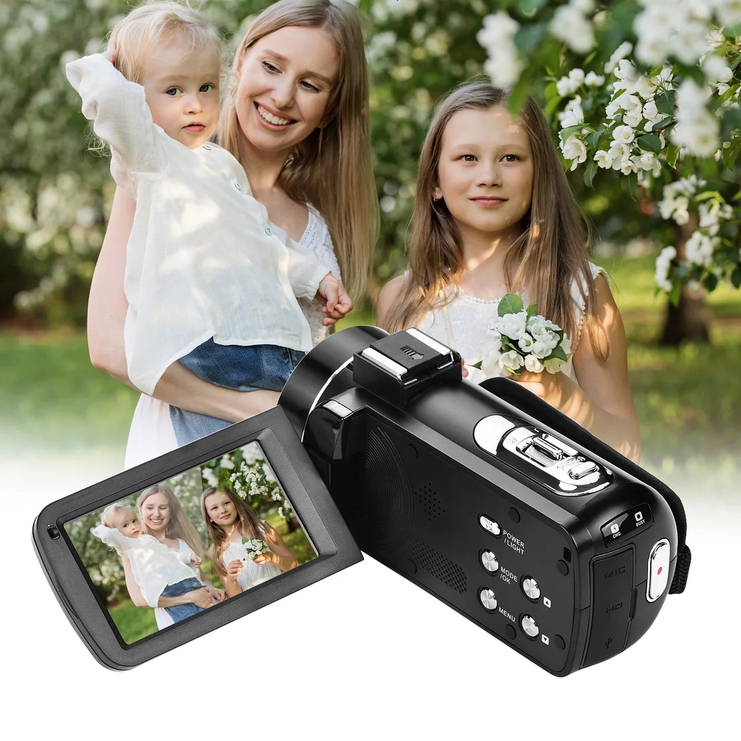 Andoer-2 Video Camera,Video Camera 4K Handheld  3.0 Inch  Camera 3.0 Inch  Monitor Burst  Professional Video Function Inch  Monitor