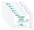 Simple Water Boost Hydrating Cleansing Wipes - 25 Wipes  6 Pack (150 Wipes)