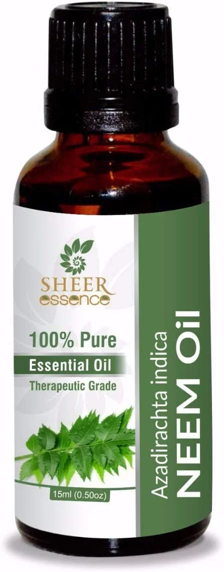 Sheer Essence Neem Essential Oil 1000  (33.8 fl. oz) 100% Pure, Natural, Therapeutic Grade Oils for Skin, Hair & Aromatherapy