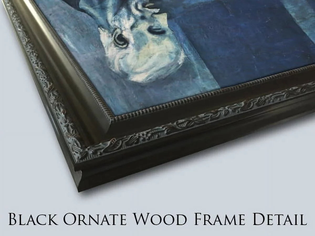 View in perspective of the excellent Fountain of Trevi said Virgin, architecture Nicola Salvi 40x26 Large Black Ornate Wood Framed Canvas Art by Giovanni Battista Piranesi