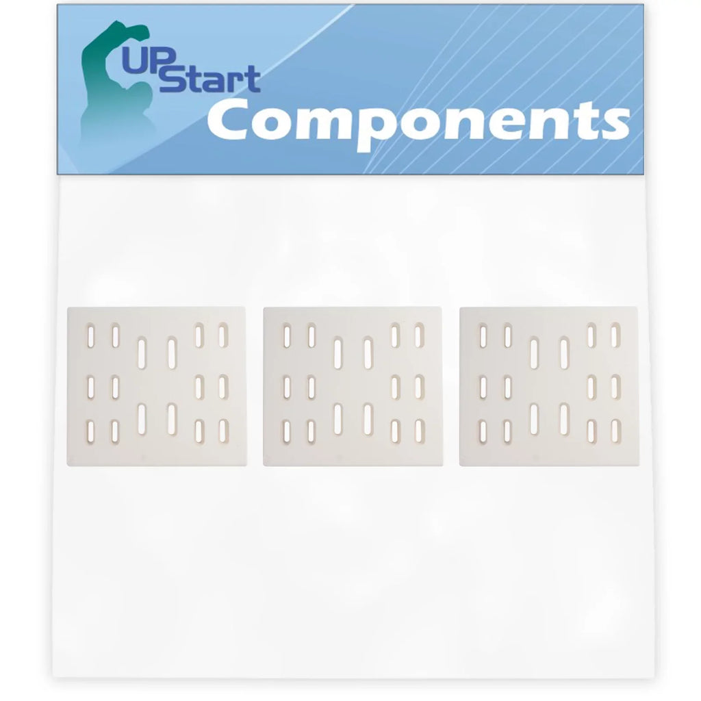 3-Pack  Grill Heat Shield Plate Tent Replacement Parts for Bakers Chefs  - Compatible Barbeque Ceramic Flame Tamer, Guard, Deflector, Flavorizer Bar, Vaporizer Bar, Burner Cover 8"