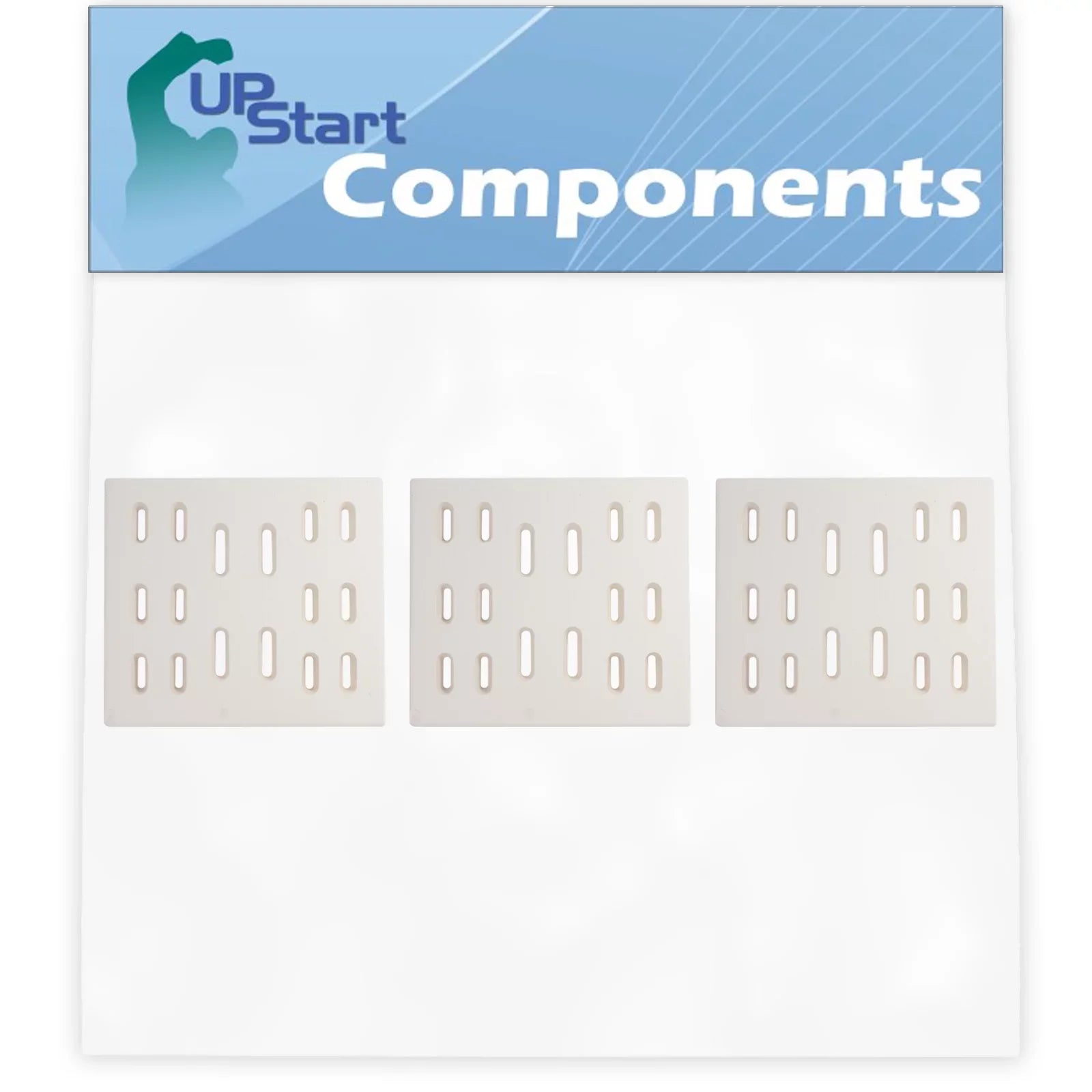 3-Pack  Grill Heat Shield Plate Tent Replacement Parts for Bakers Chefs  - Compatible Barbeque Ceramic Flame Tamer, Guard, Deflector, Flavorizer Bar, Vaporizer Bar, Burner Cover 8"
