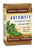 Ayurvedic Bar Soap with Organic Neem Sandal-Turmeric - 2.75 oz. by Auromere (pack of 6)