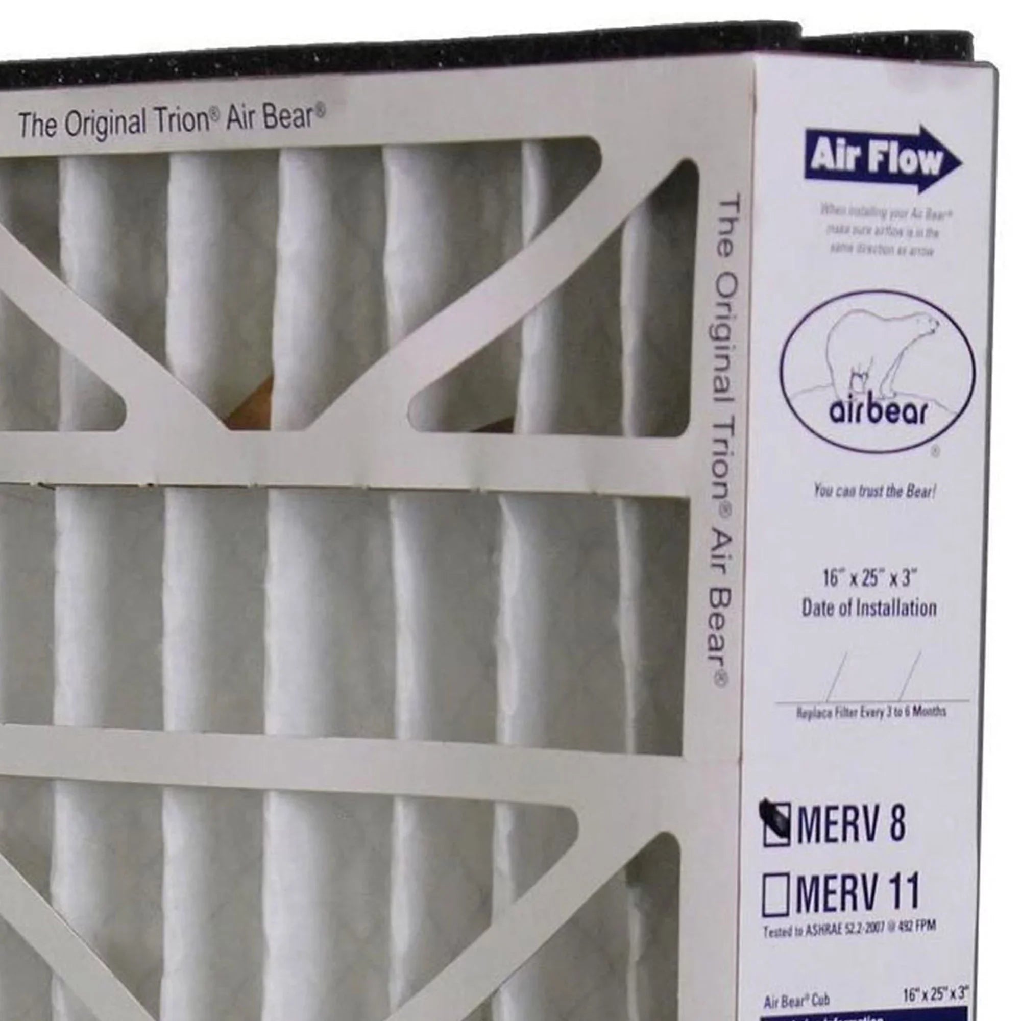 Trion 255649-101 Air Bear 16x25x3 Inch  8 Air Purifier Filter (6 Pack)