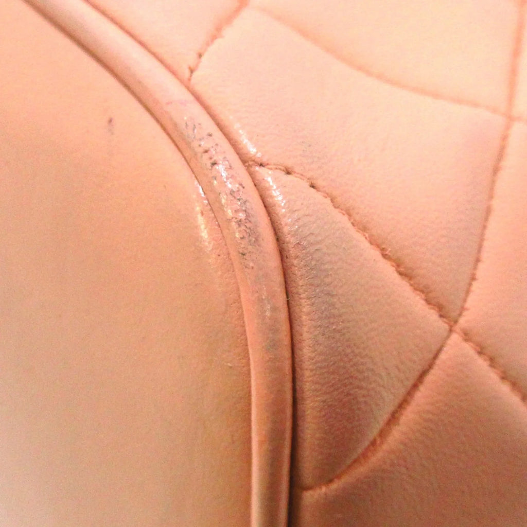 Pre-Owned Authenticated Chanel Lambskin Medallion Tote Leather Orange Tote Bag Women (Good)