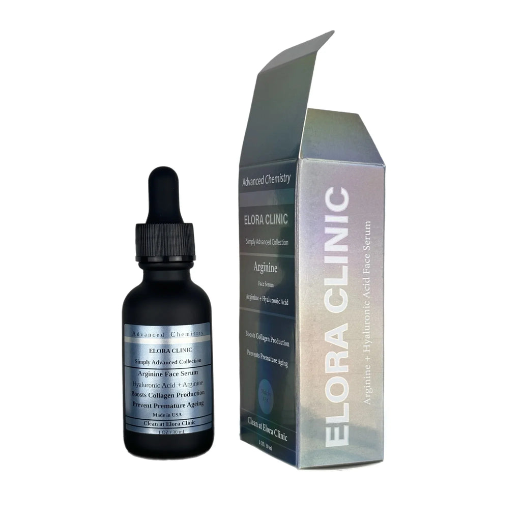 Elora Clinic Arginine Serum - Hyaluronic Acid + Arginine - Hydrating & Soothing Hyaluronic Acid + Arginine - Oil Free - Water Based