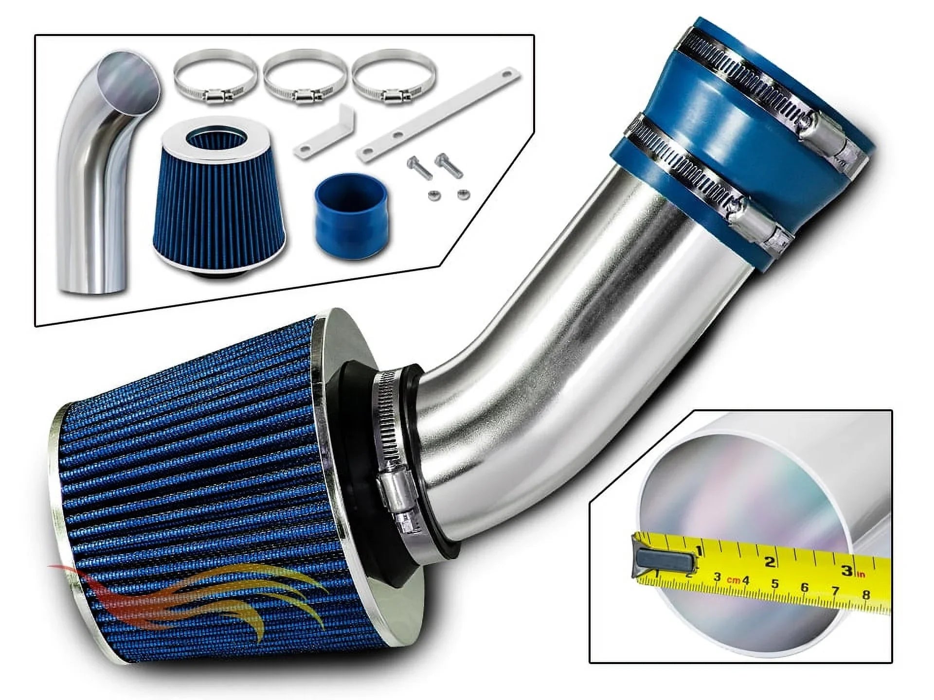 Rtunes Racing Short Ram Air Intake Kit + Filter Combo  Compatible For 98-03 Mercedes Benz  / 98-02  / 97  / 98-03  / 98-03