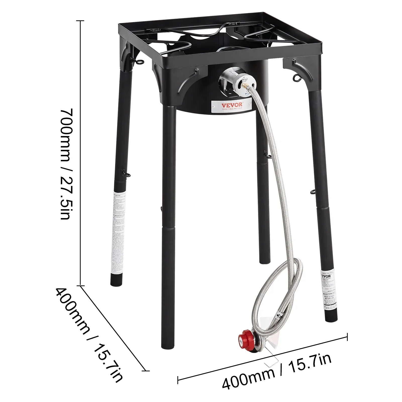 Single Burner Outdoor Camping Stove Cooking Stove Portable  Gas Cooker Heavy Duty Gas Cooker w/Detachable Legs Stand & Adjustable  Regulator, Propane Burners 30000BTU