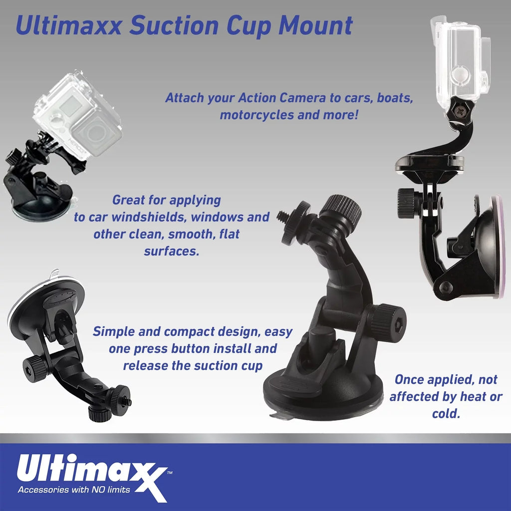 Ultimaxx Deluxe Insta360   Action Cam Bundle - Includes: 64GB Extreme Pro microSDXC, 2x Glass Screen Protector, Helmet Mount Kit, Selfie-Stick & Much More (32pc Bundle)