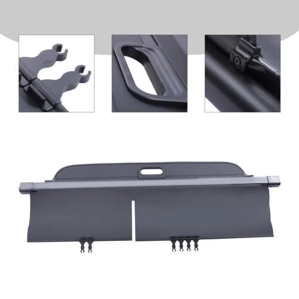 Retractable Cargo Cover For 2019-2021 Jeep Cherokee Trunk Tonneau Security Shade