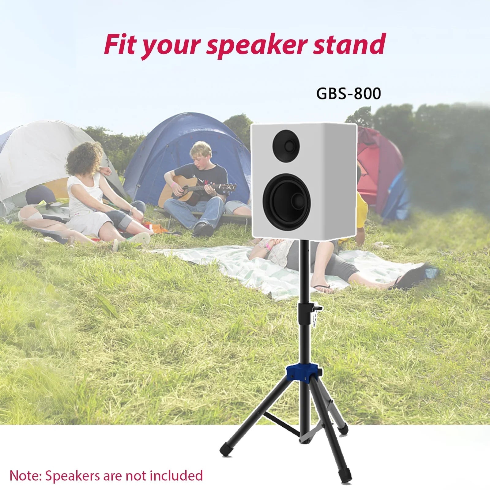 Speaker Stand Studio Speaker Tripod Stand Heavy Duty Telescoping Height Adjustable Non-slip Three-point Triangle Base Bracket for Performance Surround Sound
