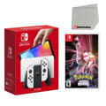 Nintendo Switch  Console White with Pokemon Shining Pearl and Screen Cleaning Cloth
