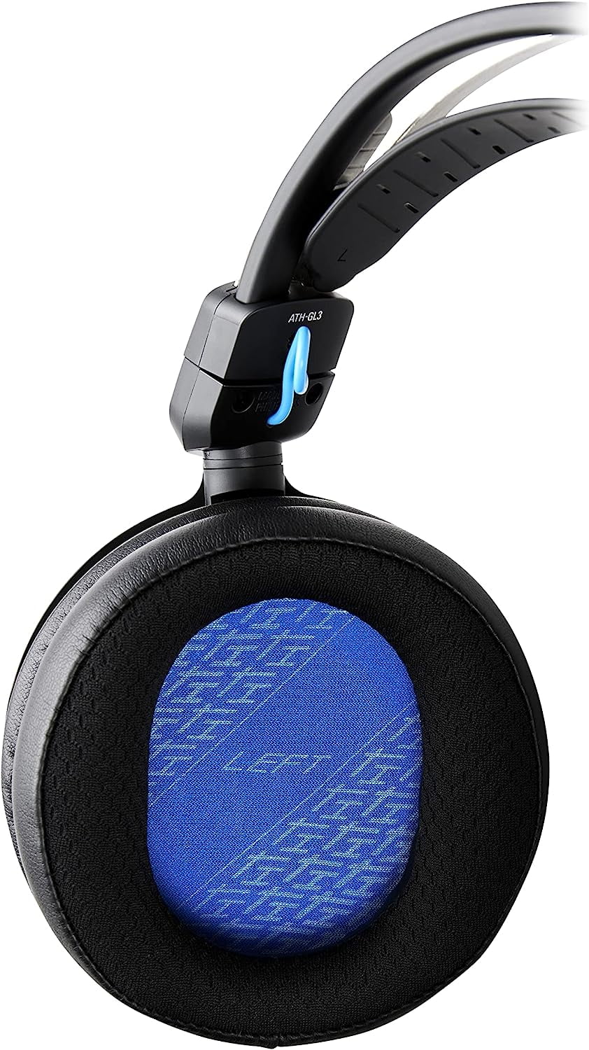Audio Technica - Closed-Back Wired Gaming Headset - Black/Blue with an Additional 1 Year Coverage by Epic Protect (2022)