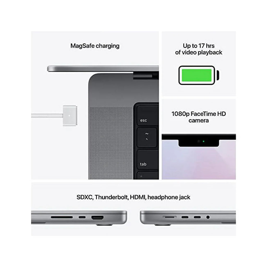 Restored Apple MacBook Pro (14-inch, Apple  Pro chip with 8 core  and 14 core , 16GB , 512GB ) - Space Gray (Refurbished)