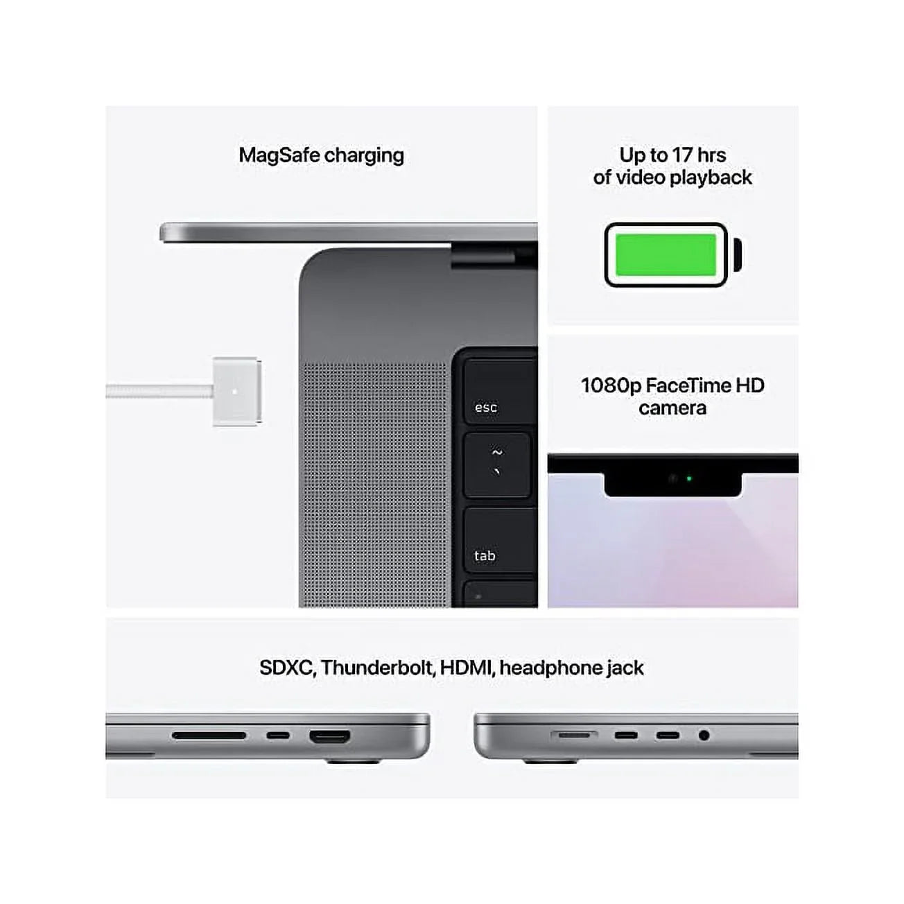 Restored Apple MacBook Pro (14-inch, Apple  Pro chip with 8 core  and 14 core , 16GB , 512GB ) - Space Gray (Refurbished)