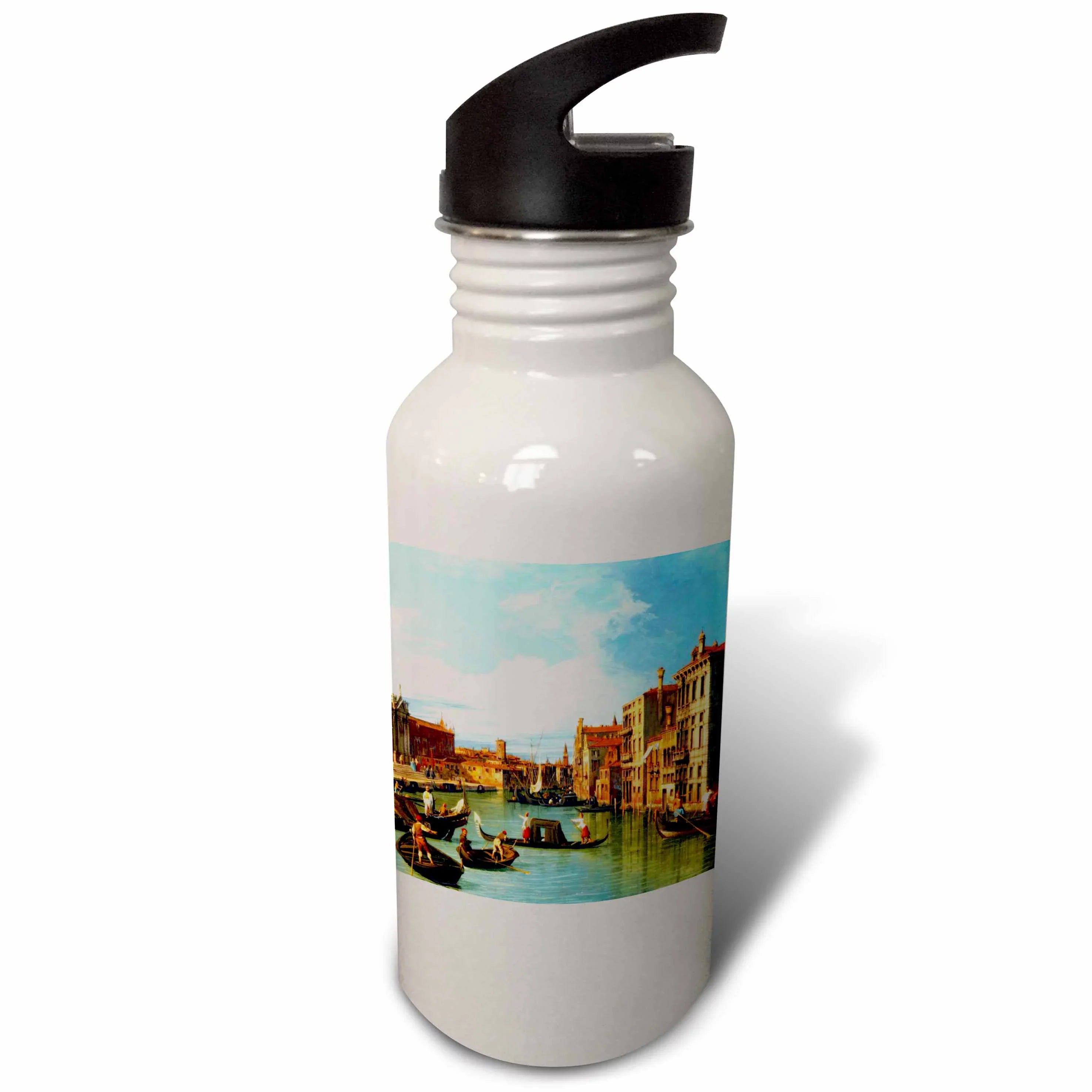 The Grand Canal and the Church of the Salute by Canaletto 1730 - Venice Italy Italian gondola watercrafts 21 oz Sports Water Bottle wb-162555-1