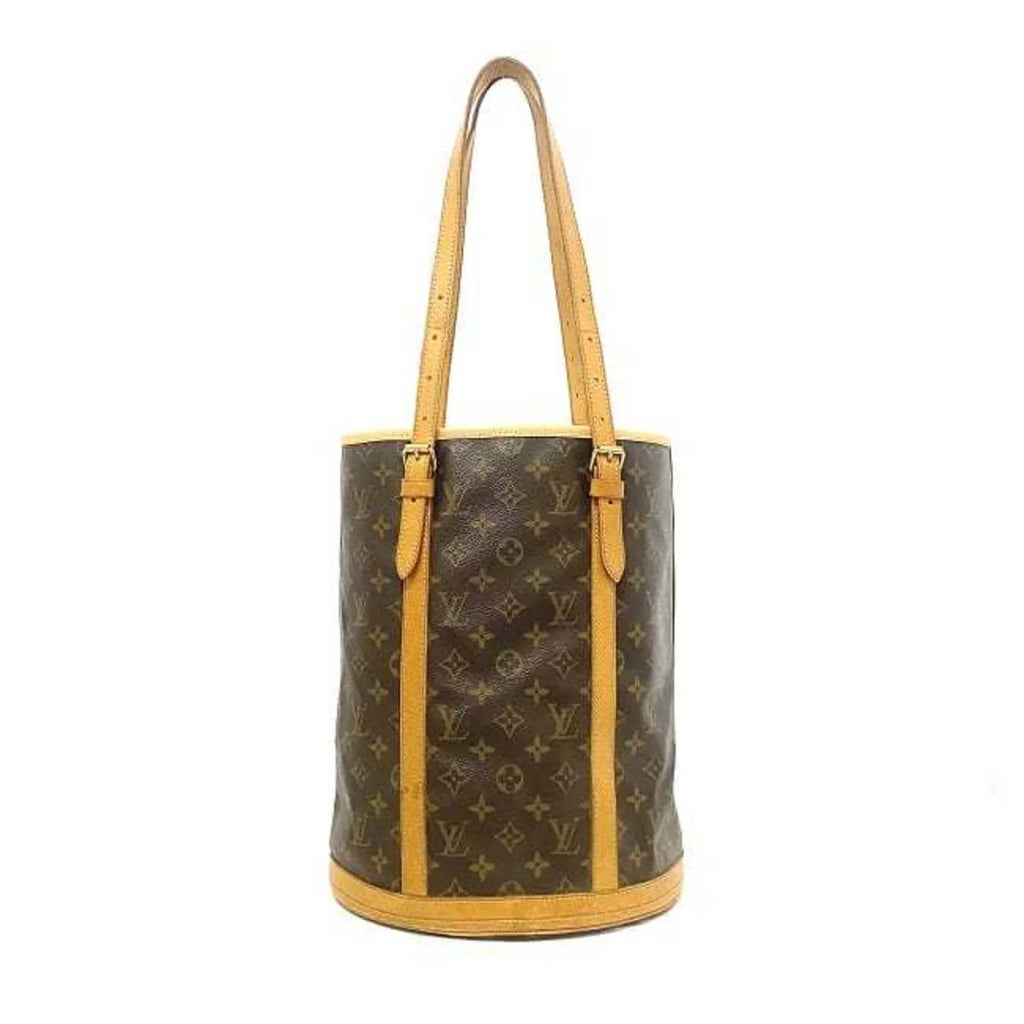 Pre-Owned Louis Vuitton Bucket  Brown Monogram  Canvas Nume Leather    Bag Women's (Fair)