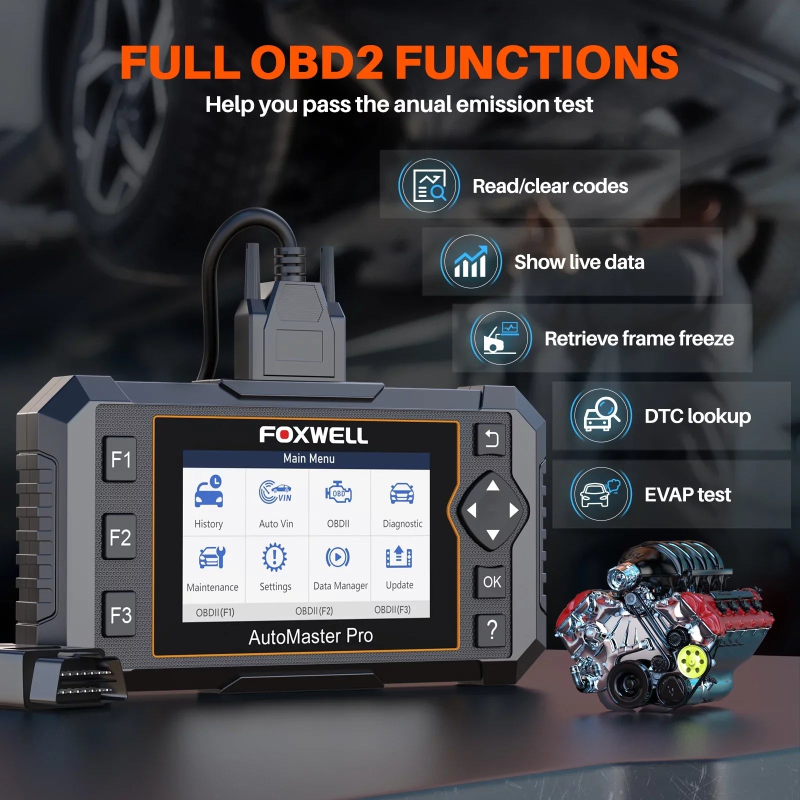 Elite  Scanner Full Systems Diagnostic Scan Tool with ///////Injector 8 Reset Services for Free Update,Car Code Reader Automotive Scanner Auto    Cars