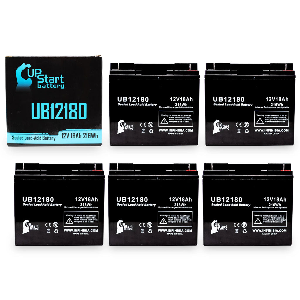 5x Pack - Compatible     Battery - Replacement  Universal Sealed Lead Acid Battery (12V, 18Ah, 18000mAh,  Terminal, , )
