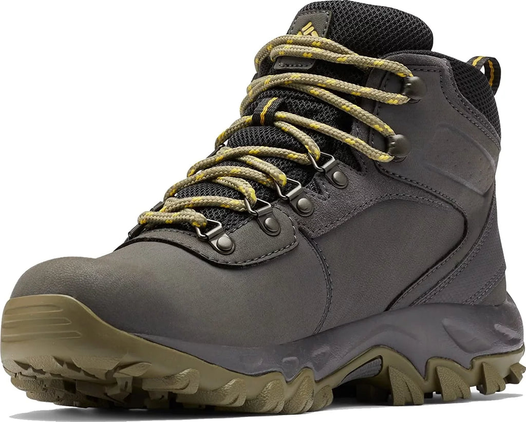 Columbia Mens Newton Ridge Plus Ii Waterproof Hiking Boot Shoe 14 Dark Grey/Stone Green