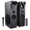 beFree Sound  2.1 Channel Bluetooth Tower Speakers with Optical Input, Black