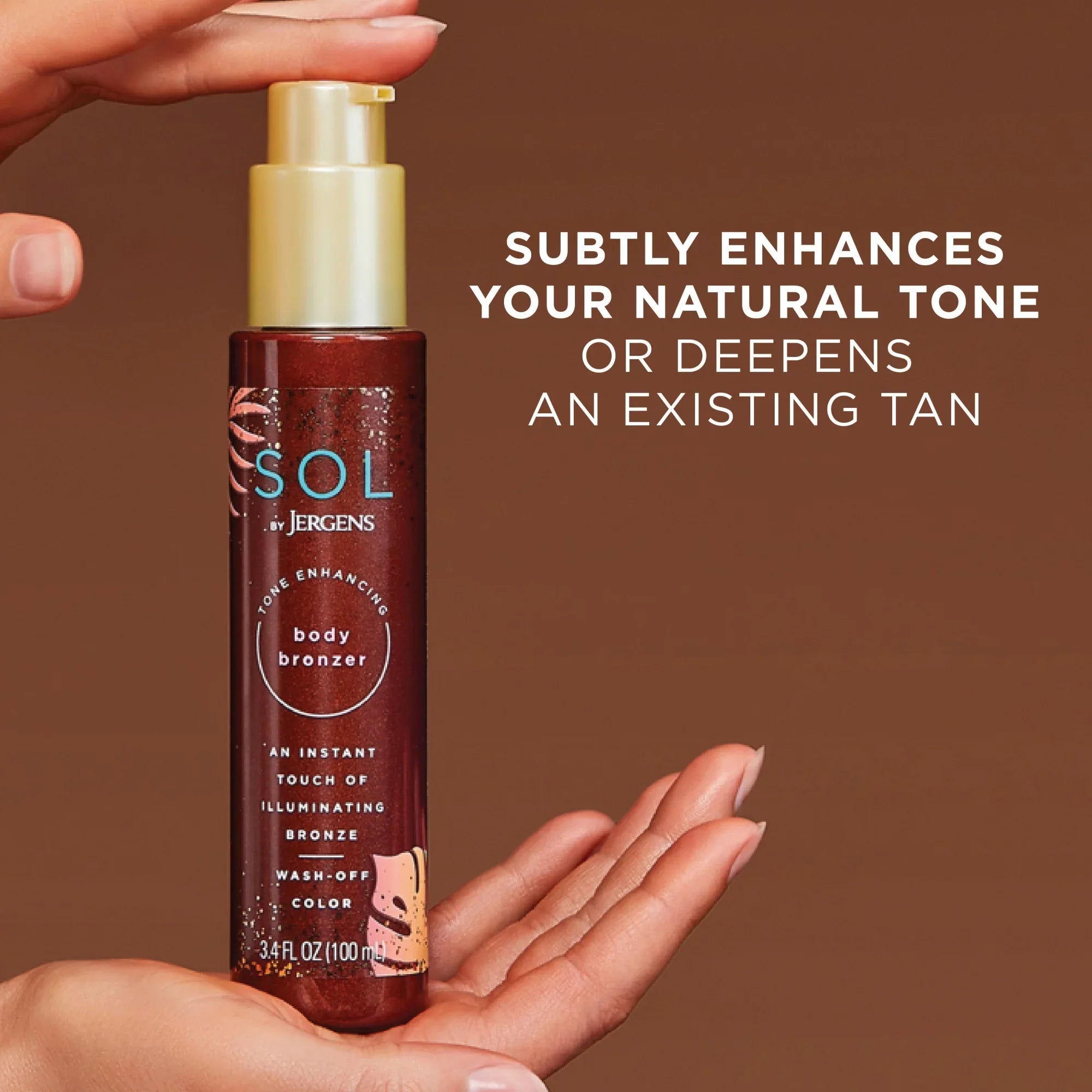 by Jergens Self Tanner Body Bronzer,  Sunless Tanner For All Unique Skin Tones, 3.4 fl oz
