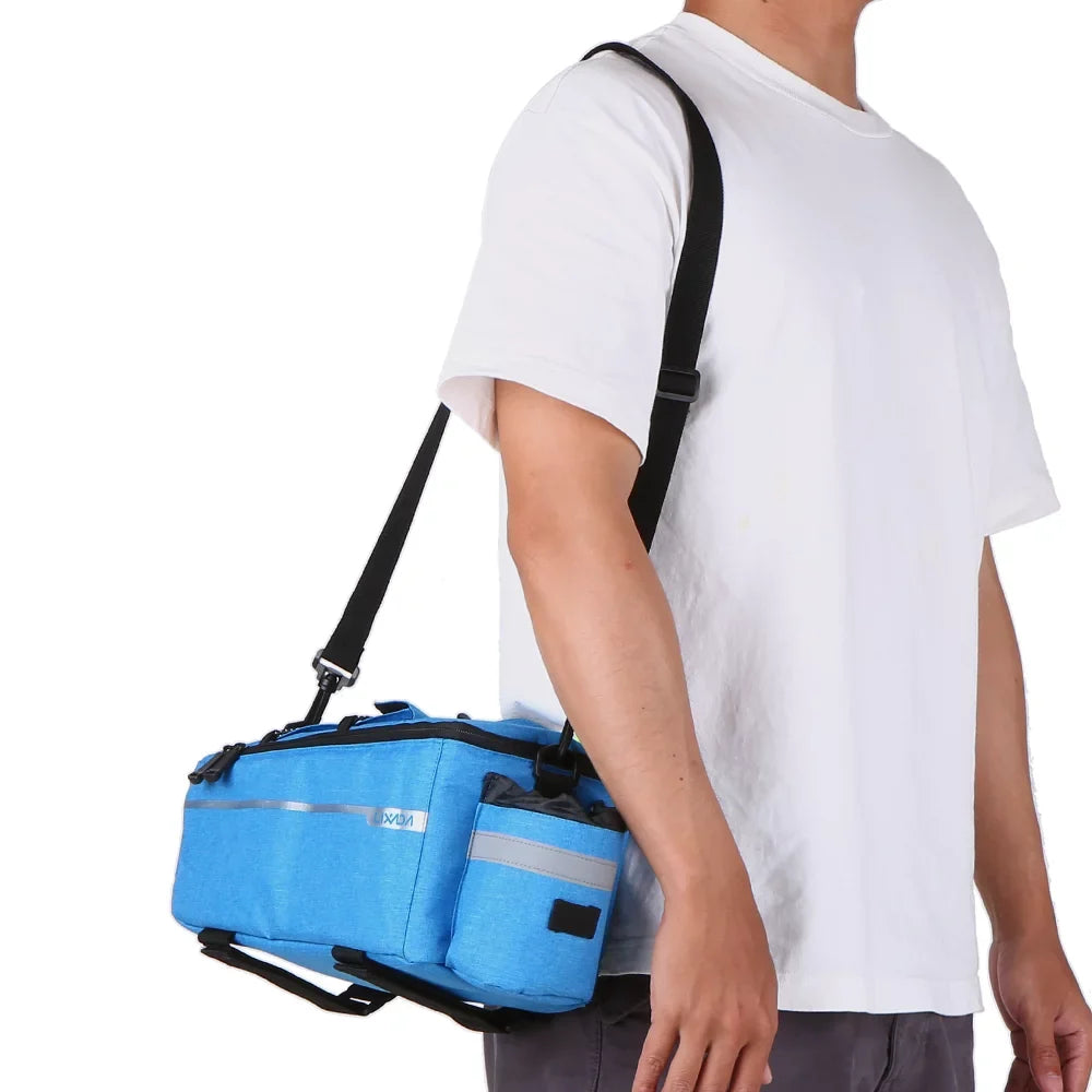 Lixada Insulated Trunk Cooler Bag,Cycling Bicycle Rear Rack Storage Luggage Bag,Reflective  Bike Pannier Bag Shoulder Bag