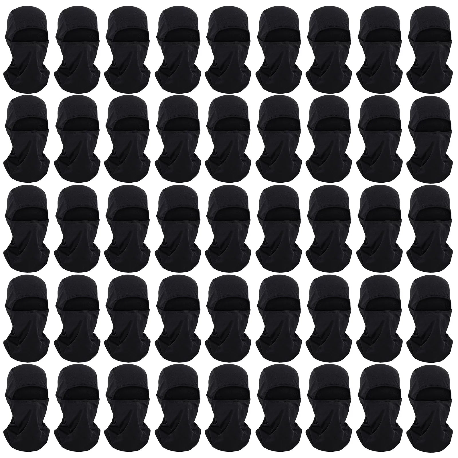 Toptie 45 Pack Black Balaclava Ourdoor  Sun Protection Hood Mesh Cooling Adjustable Balaclava for Men Women-45 Pcs Black
