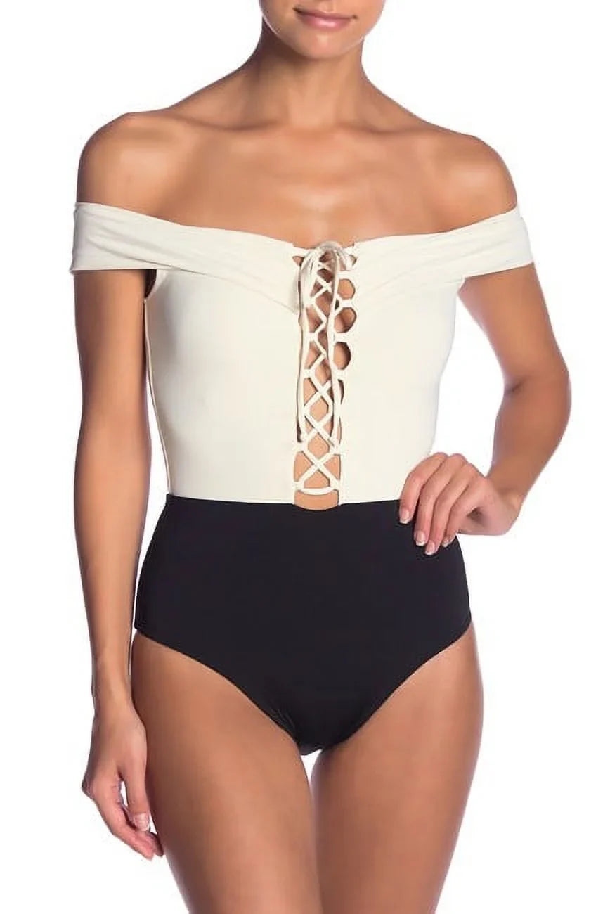 *Space // Anja Off-the-Shoulder One Piece Swimsuit,  12
