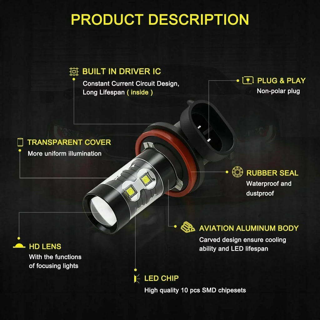 Headlight Bulbs for Mazda -5 2018   Led Fog Lights 4pcs