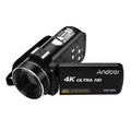 Andoer 4K Handheld  Professional Digital Video  Sensor Camcorder with Hot Shoe for Mounting Microphone 3.0 Inch  Monitor Burst -Shaking Function