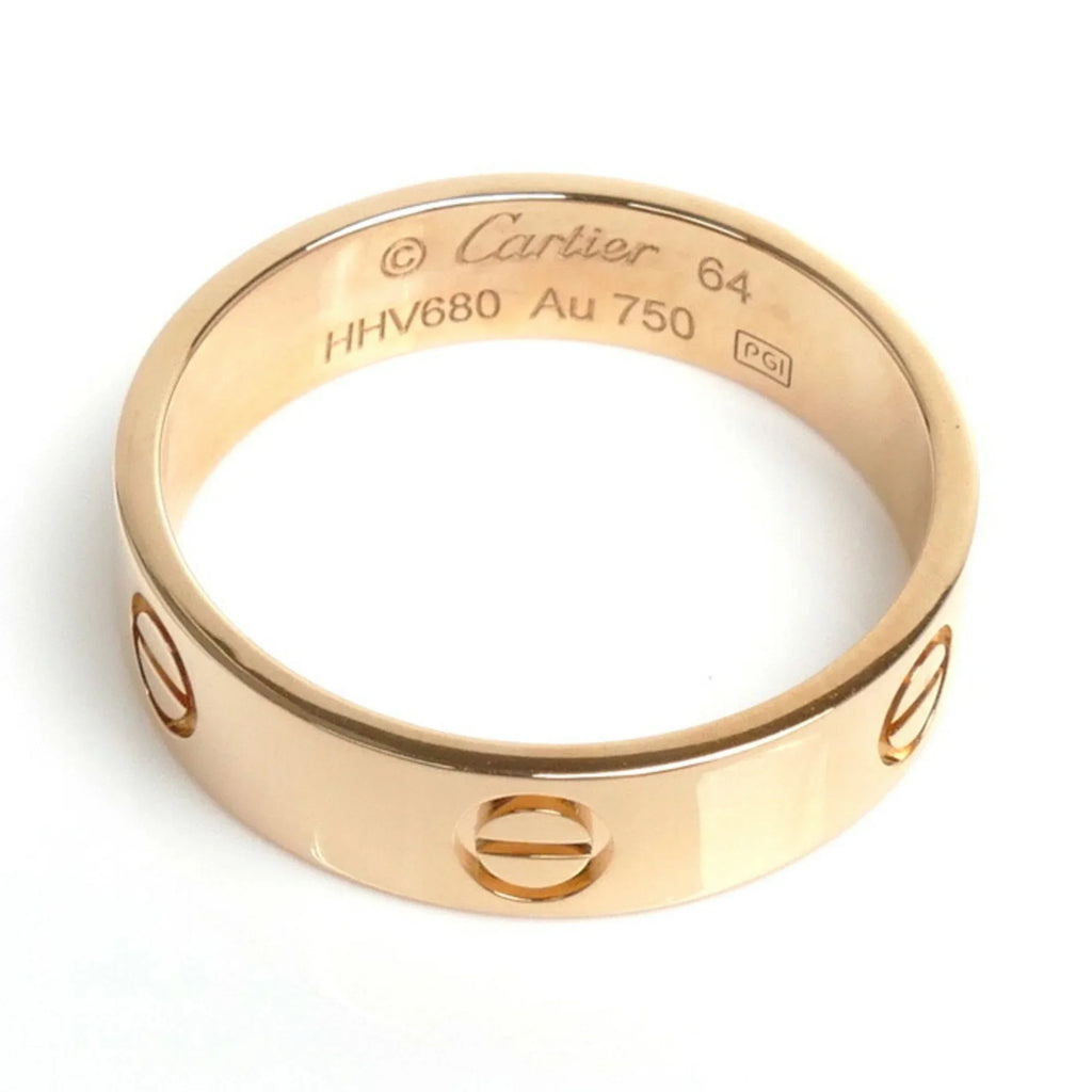 Pre-Owned   Pink Gold Love Ring  Size 23.5 64 7.0g Men's (Good)