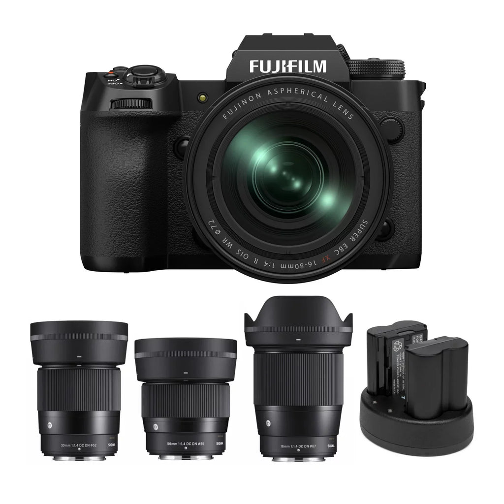 Fujifilm - 40 Megapixel Body with -80mm     with Lens Bundle